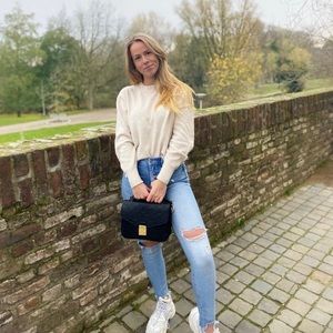 Beige knitted sweater